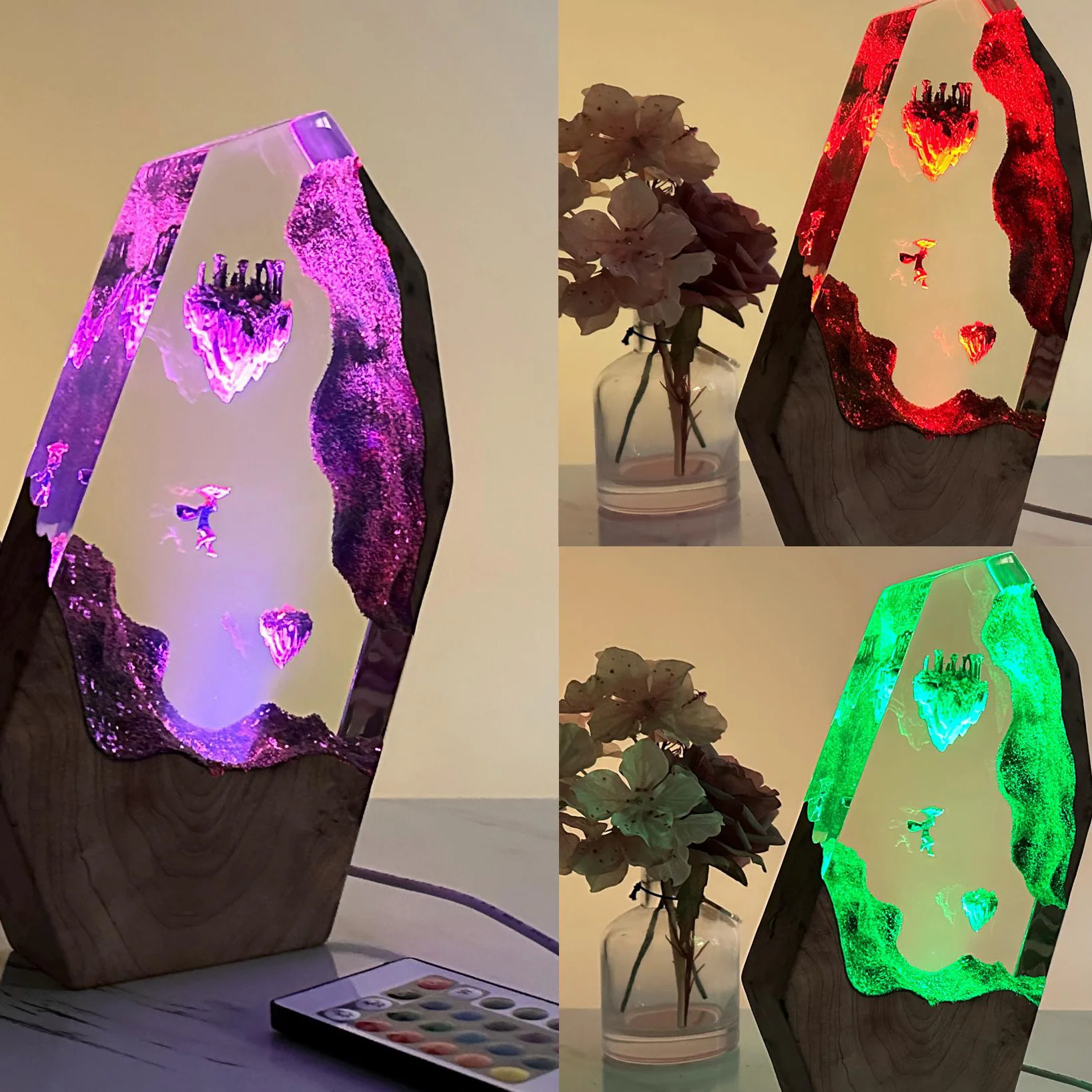 

Трансграничная лампа из смолы, аниме, светильник из эпоксидной смолы, тотек, остров неба, игра, светильник из смолы, украшение для дома