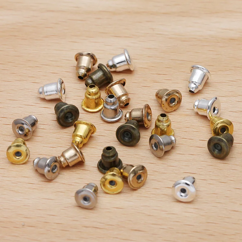 BoYuTe (500 Pieces/Lot) Metal Brass 6*5mm Earring Back Stopper Findings Diy Earring Accessories