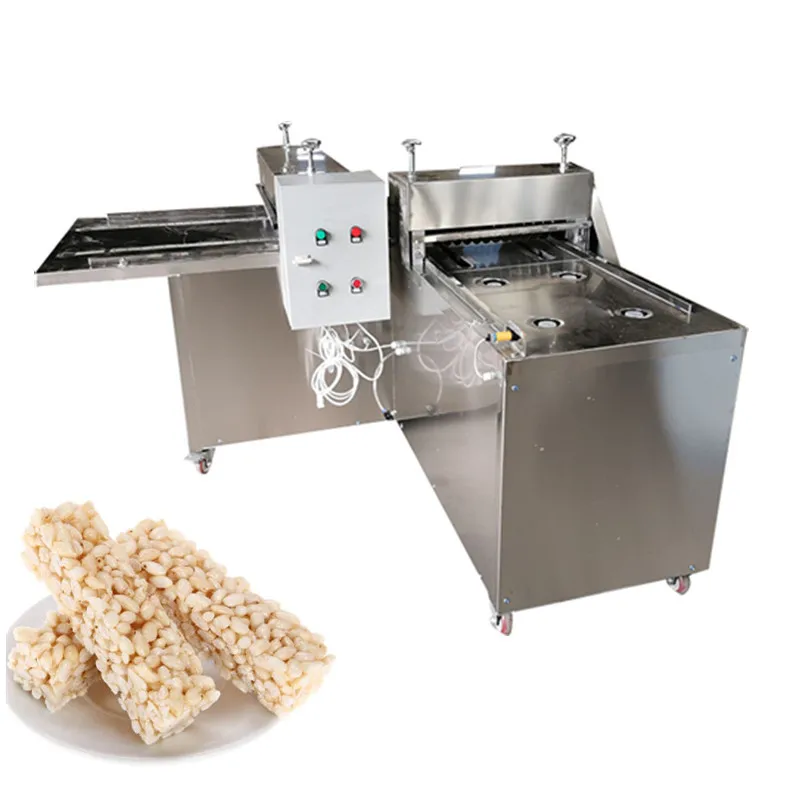 Full Stainless Steel Industrial Praline Nougat Peanut Brittle Candy Cutting Making Granola Cereal Protein Bar Machine