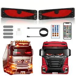 2PCS Animated Devil Eyes Light Glowing Car Eyes Programmable Flexible LED Screen Signs Display LED Eyes Gestures For Car Window