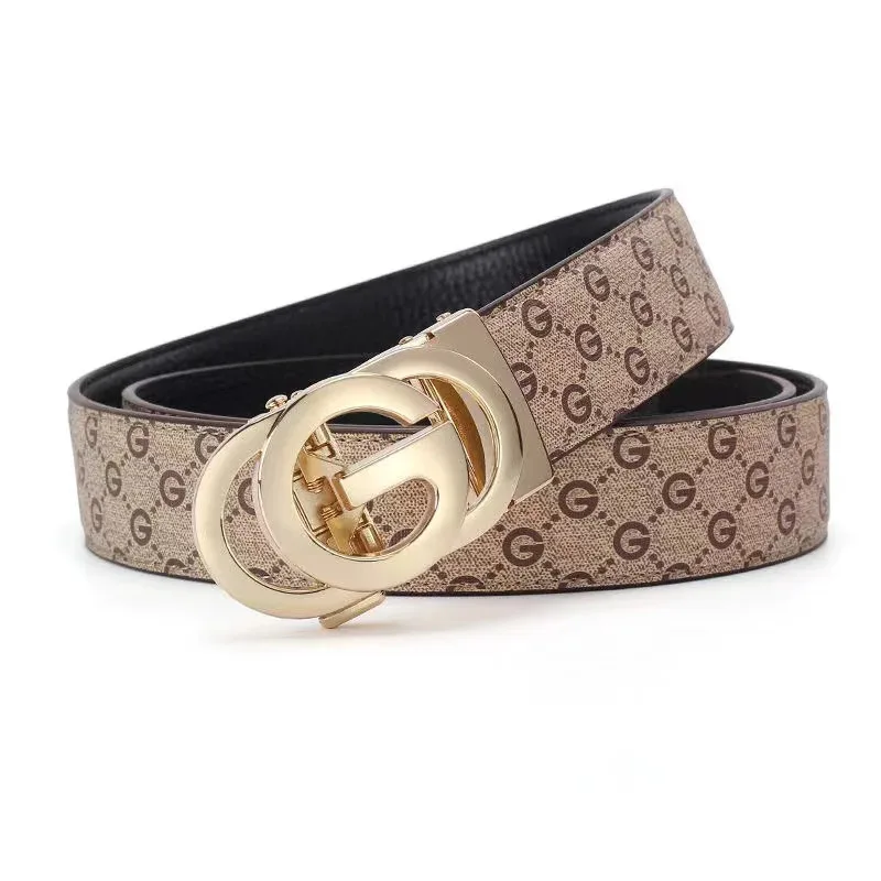 Top echt leer en koeienhuid materiaal herenriem mode casual luxe merk herenriem jeans veelzijdig design riem heren