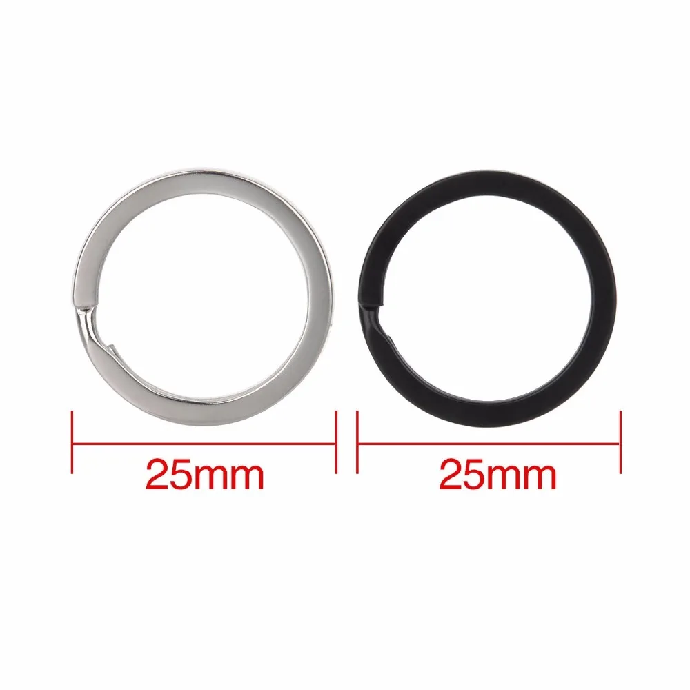 10/20PCS/Pack 20/25/28/30mm Round Key Chains Split Ring (Never Fade) Key Rings For Bag Car Keychain Jewelry Making Findings