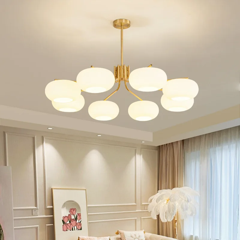 크림색 중세 감색 전동 구리 거실 샹들리에 새 제품