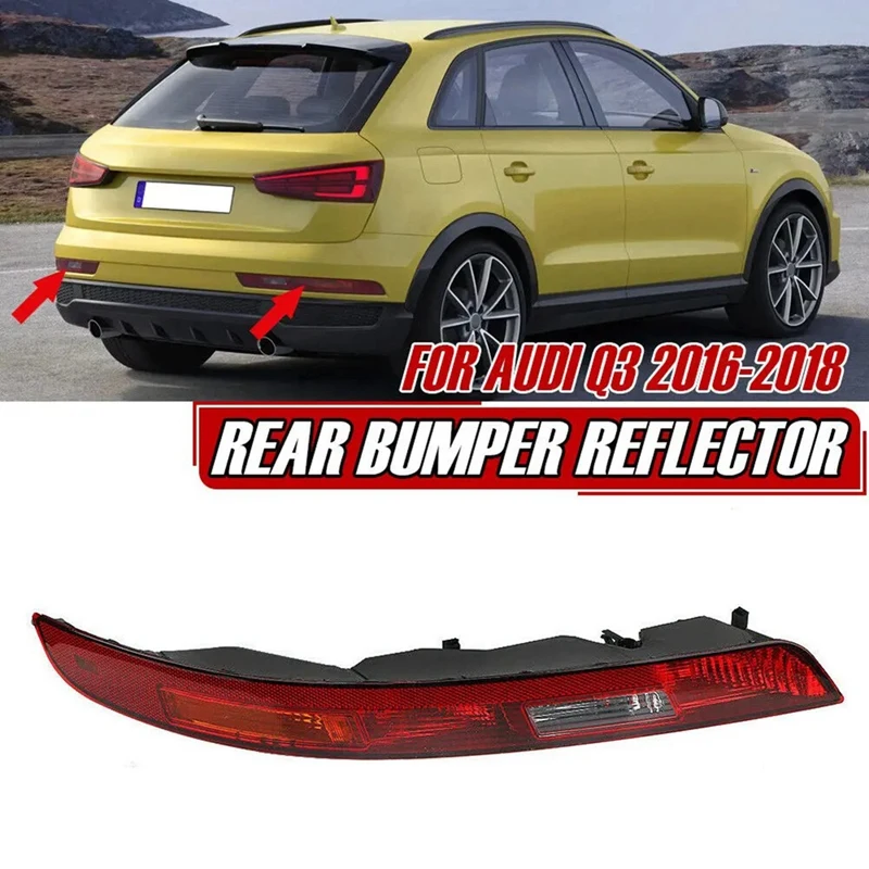 ل Q3 2016 2017 2018 سيارة المصد الخلفي الذيل ضوء بدوره إشارة الفرامل عاكس ضوء مصباح-A33K #4