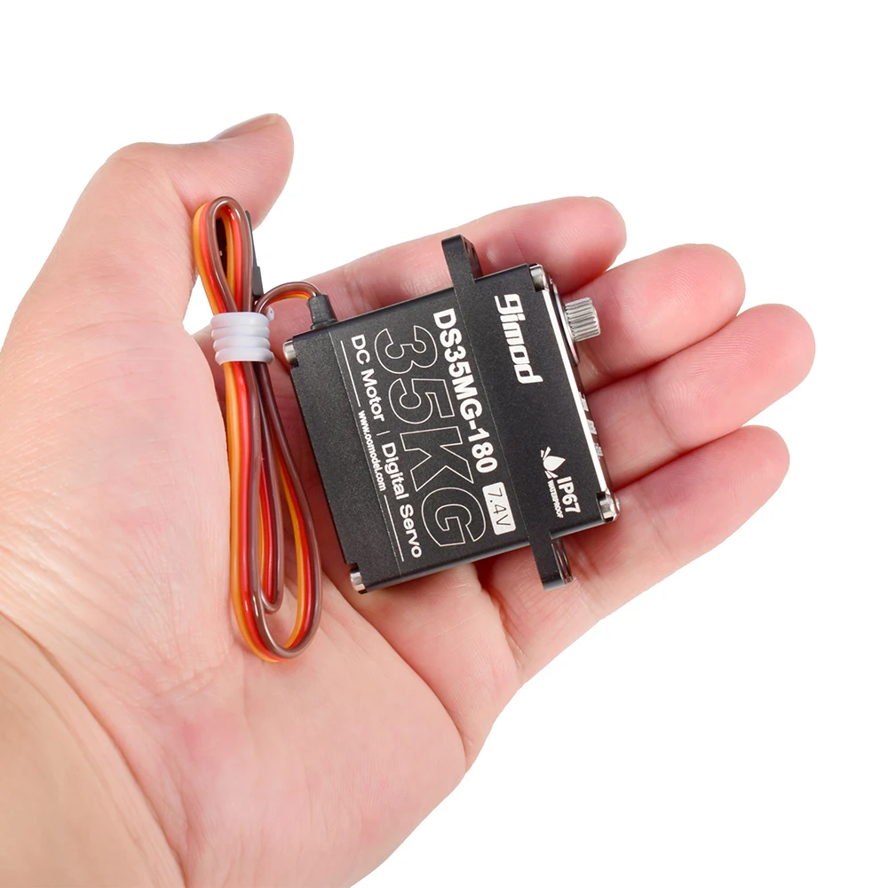 9imod DS35MG 35 kg wasserdichtes Servo 180 ° /270 ° Vollaluminiumgehäuse, Edelstahlgetriebe mit hohem Drehmoment für 1/8 1/10 RC Car – Detail 21