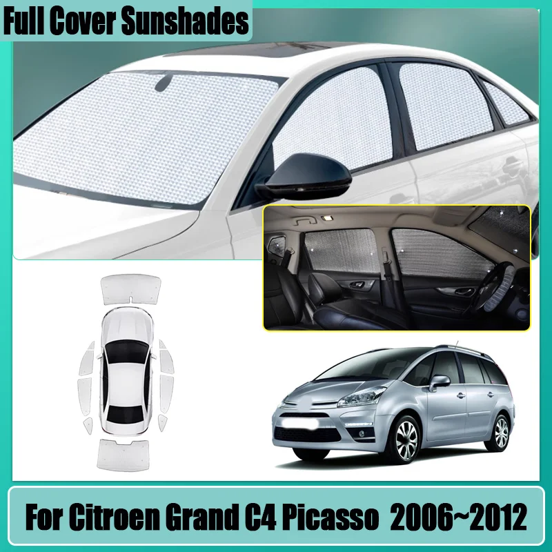 For Citroen Grand C4 Picasso 2006-2012 7-Seater Reflector Shade Visor UV Blocking Windshield Curtain Sunscreen Car Accessories
