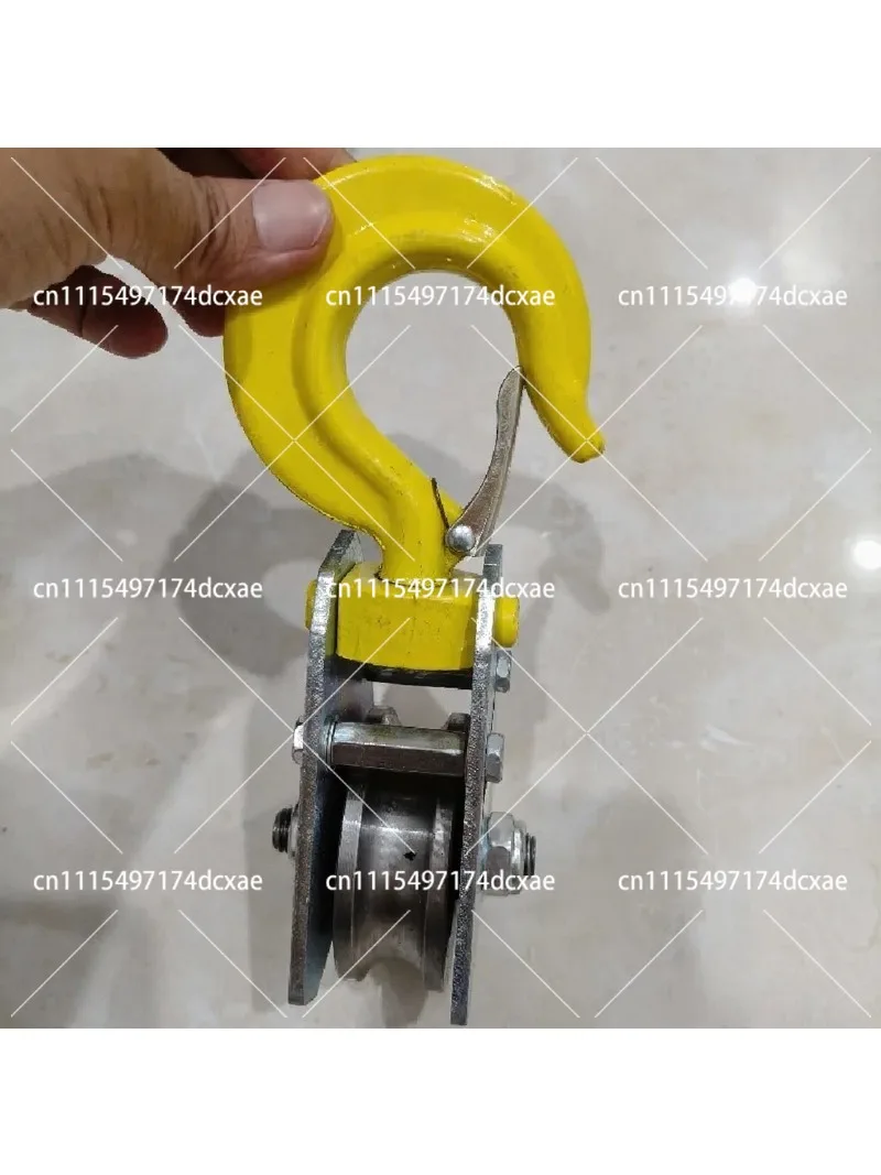 Alloy Steel Lifting Pulley Block with Hook for Winch Wire Rope Towing Hoist