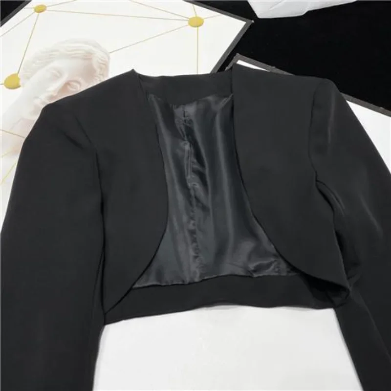 Cropped Blazers Women Leisure Chic Designed Spring Solid Office Ladies Minimalist New Arrivals Korean Style Fashion All-match