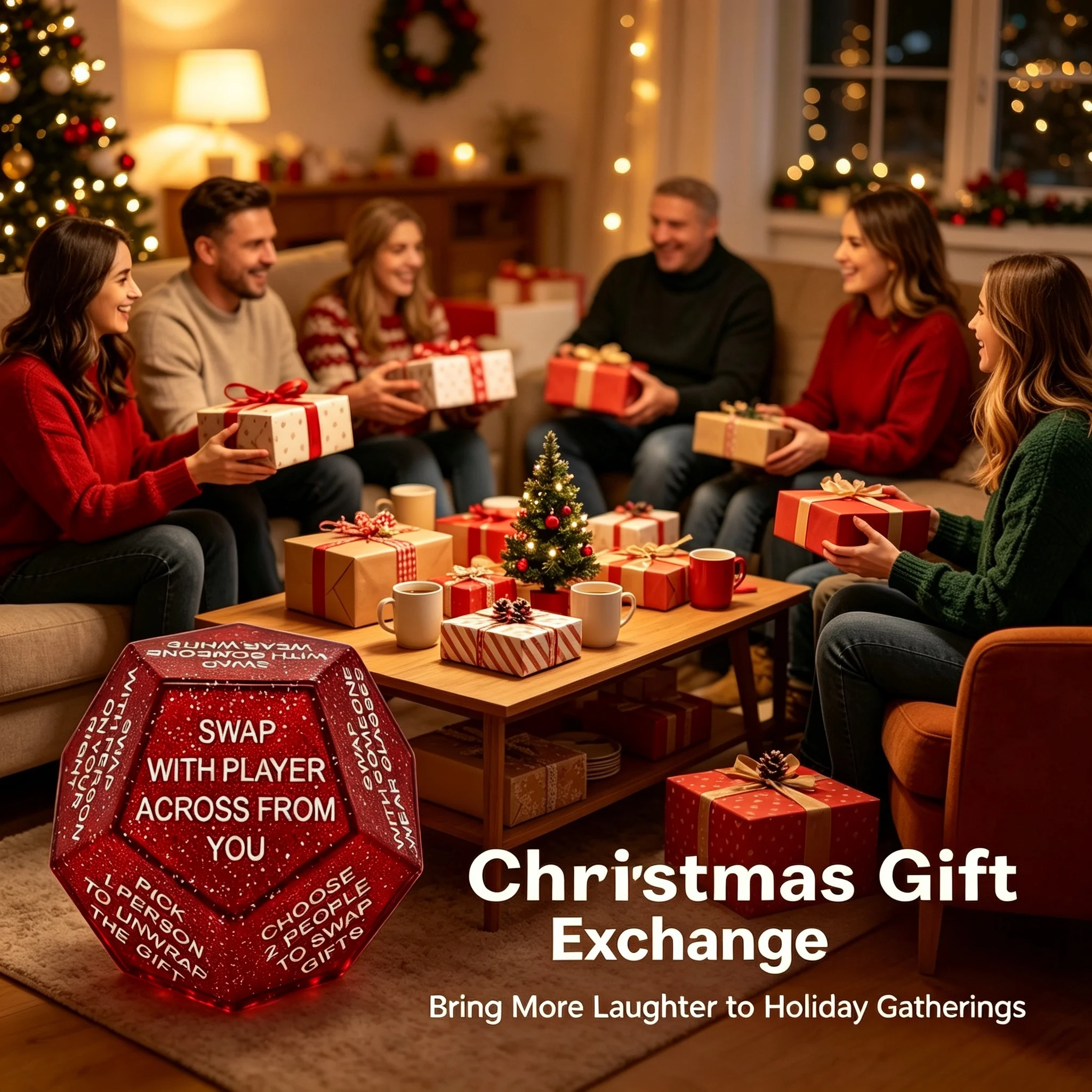 Red Sparkling 12‑Sided Christm - огляд і ціна Party Games No Supplies