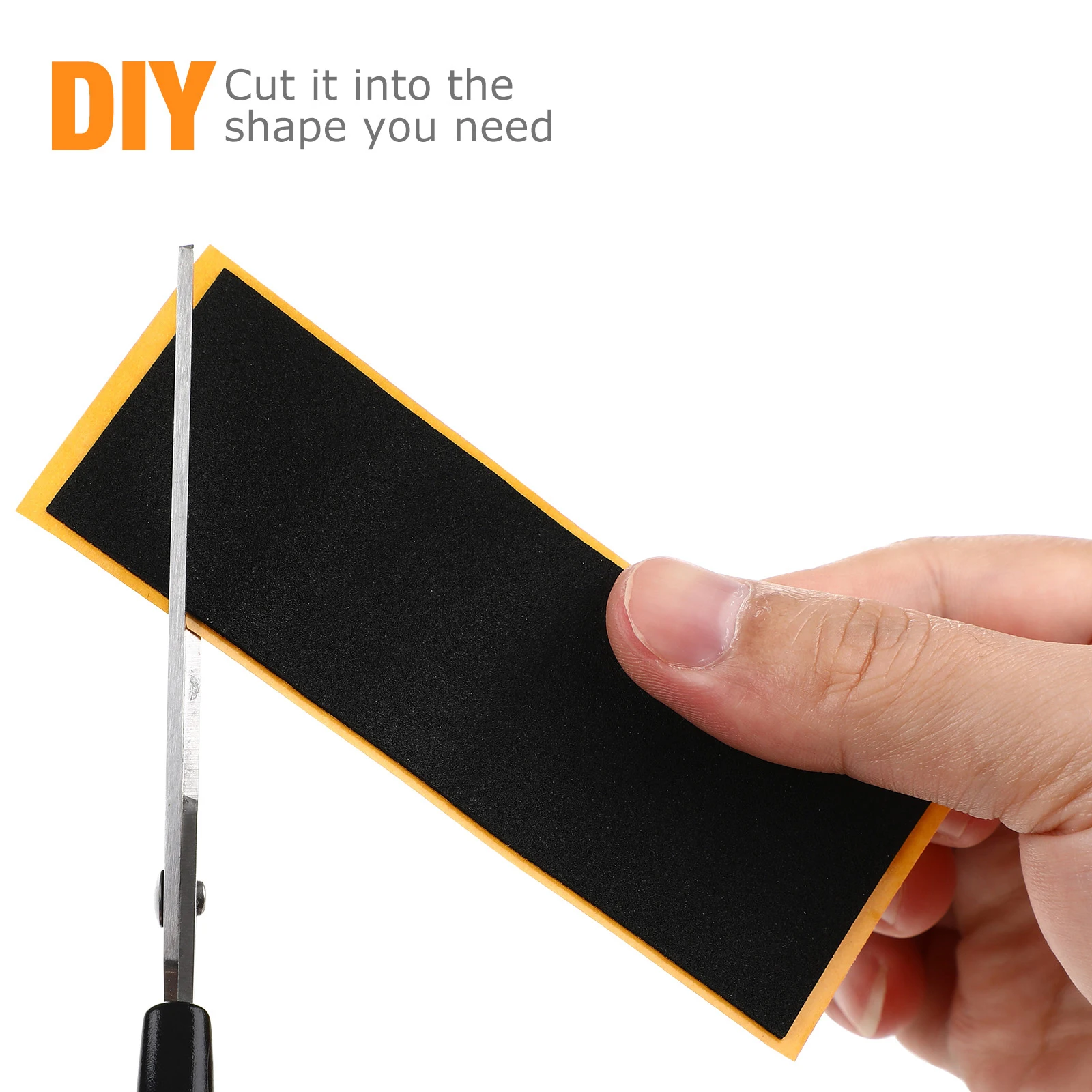 15 Uds. Pegatinas de espuma con cinta de agarre para diapasón, almohadillas negras de 38mm x 110mm para entrenamiento diario