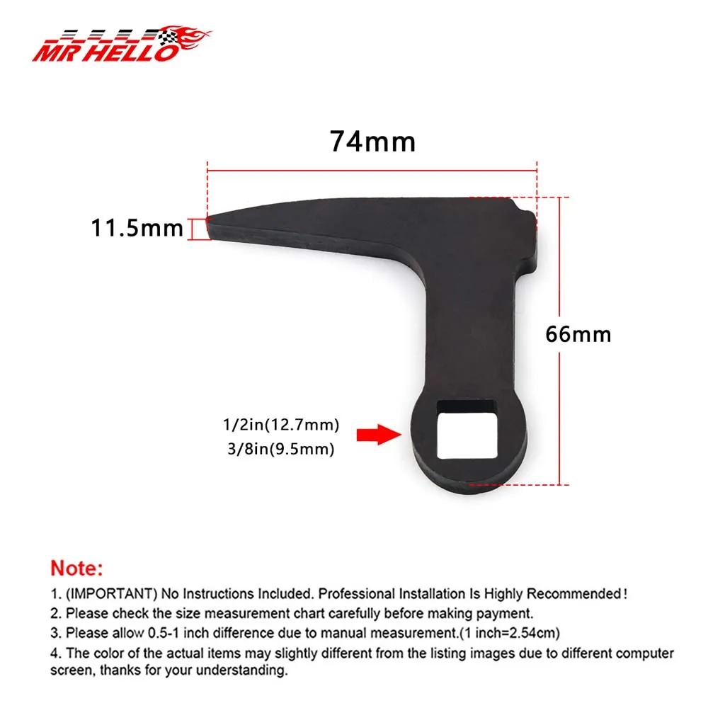 90 Degrees Compact Adapter Head 1/2 Inch or 3/8 Inch Pry Bar Wrench Adaptor Drive Ratchet Horn-Type Half Shaft Labor Saving Remo