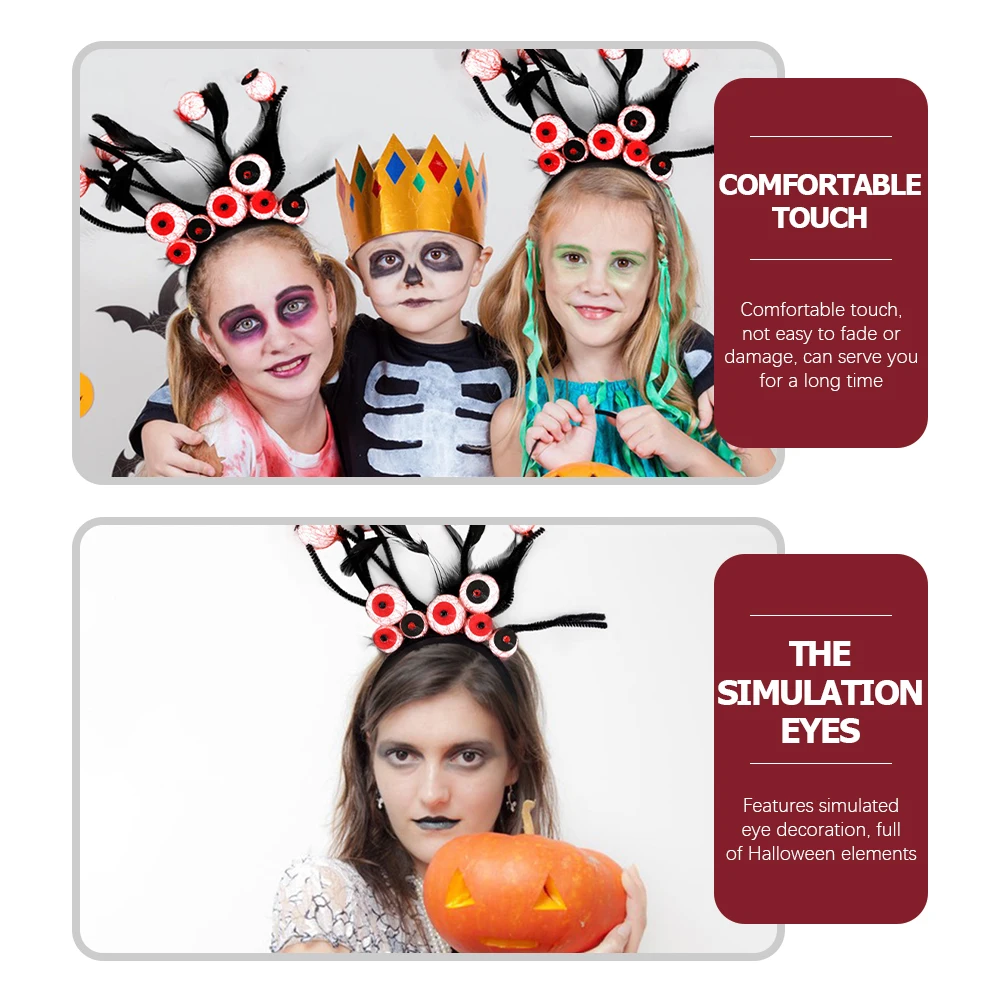 

Head Band Halloween Headband Hair Accessory Creepy Women Party Scary Hairband Eyeball Hairbands Cosplay Accessories