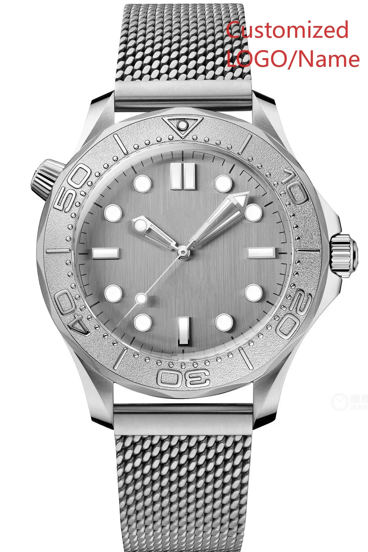 Reloj mecánico automático de lujo para hombre, acero inoxidable 904L, oro rosa, bisel de cerámica verde, correa de goma de zafiro personalizada