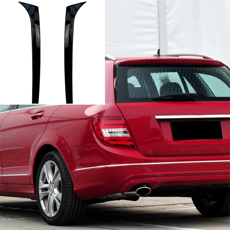 

Car Rear Window Side Spoiler Trim For Mercedes Benz C Class W204 C200 C260 Variant Wagon 2007 2008 2009 2010 2011 2012 2013 2014