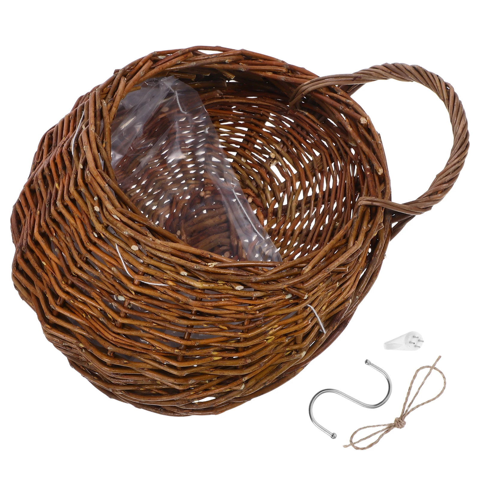 

Wall-mounted Hanging Storage Basket Plant Pots Indoor Rattan Decorative Baskets