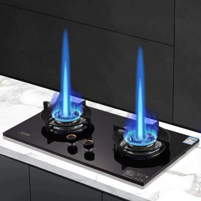 Dual-Burner Stove: Embedded/Desktop, Natural Gas/LPG, Timing, Kitchen Cooktop