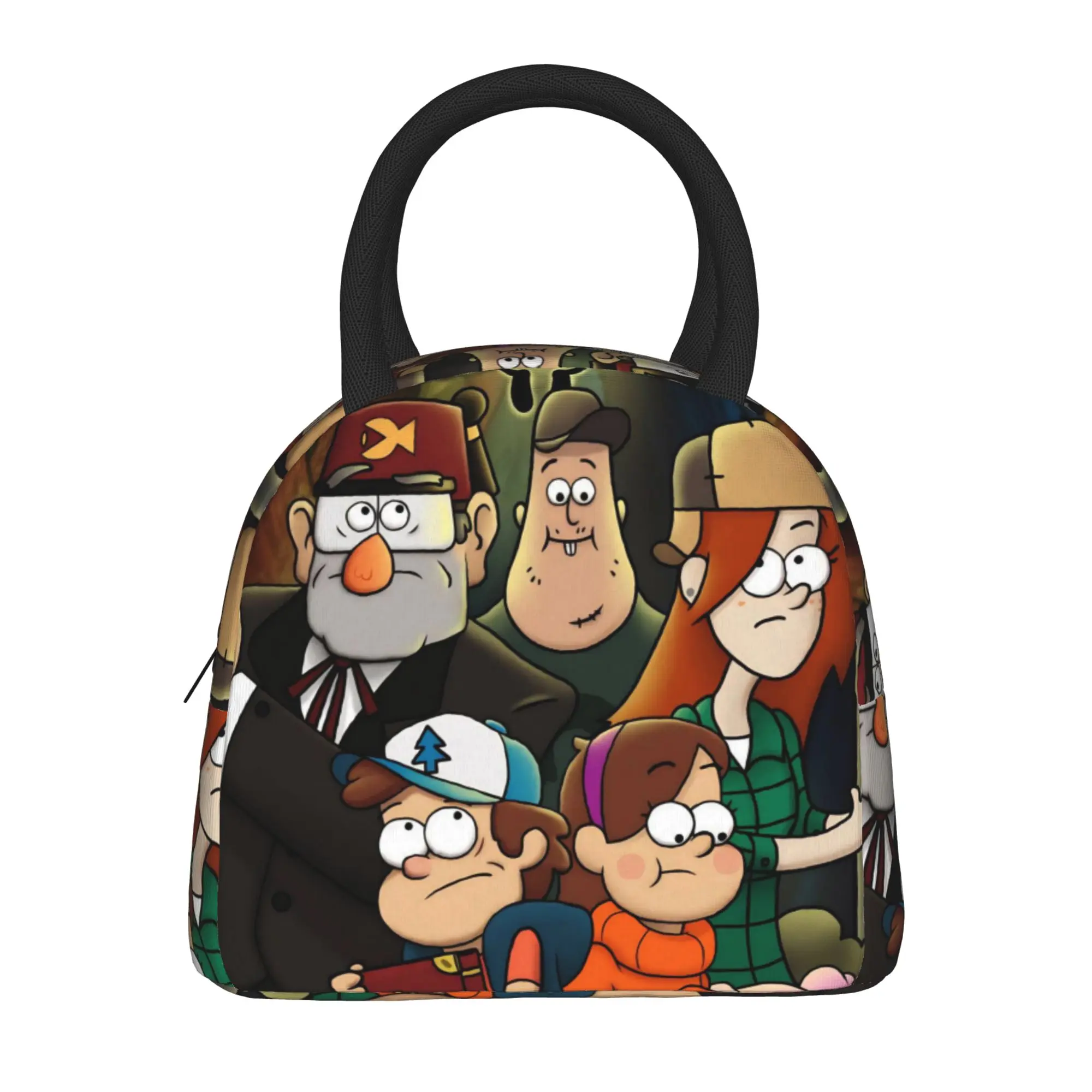 G-Gravity Falls Insulated Lunch Bag for Men Women  Storage Food Box Reusable Cooler Thermal Lunch Boxes For Work