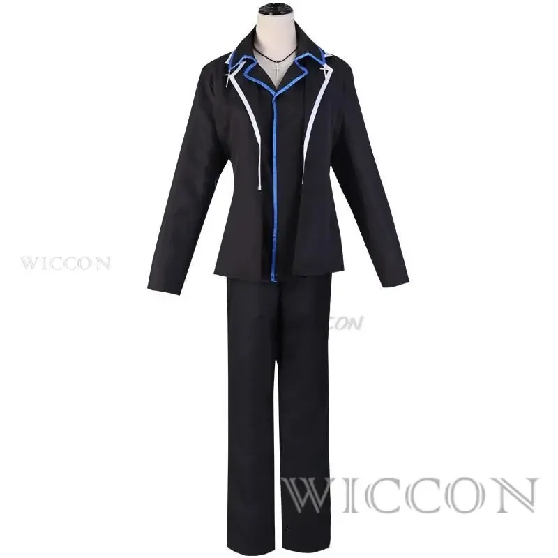 Anime Shugo Chara Tsukiyomi Ikuto Cosplay Costume Wig Black Uniform Full Set Adult Man Woman Carnival Suit