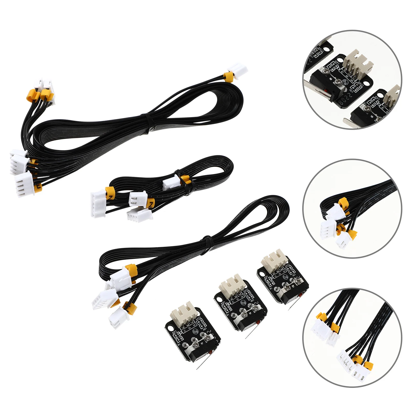 

3Pcs Stepper Motor Cable Plastic Durable Practical 3D Printer Line Portable Lightweight Stepper