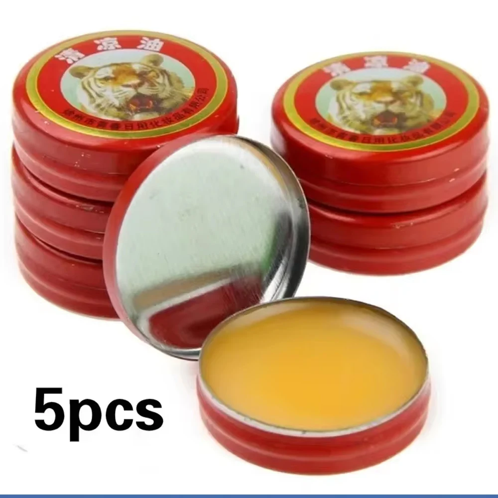 5PCS Tiger Essential Tigre Balm Plaster Tiger Essential Oils Mosquito Elimination Headache Cold Dizziness Solid Air