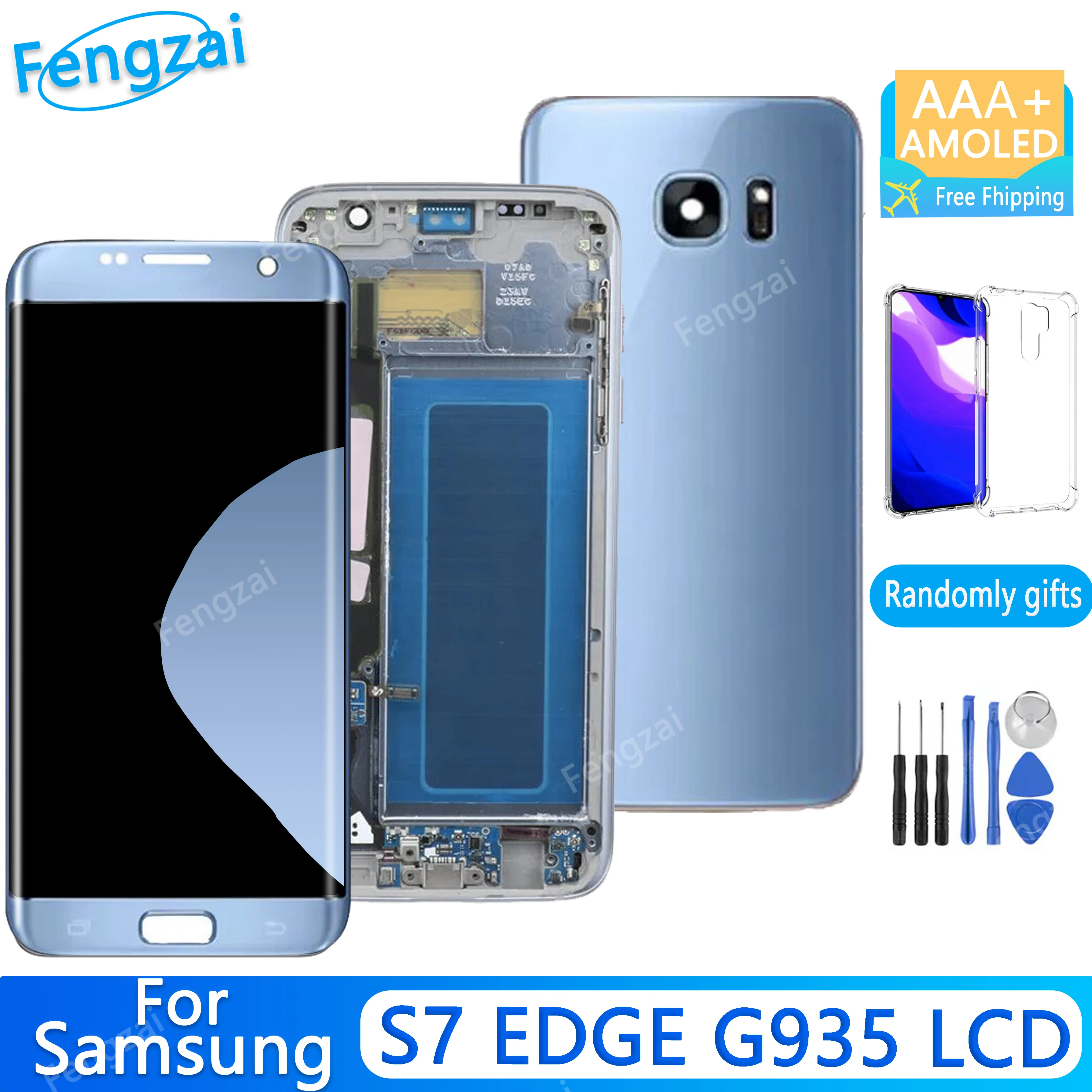 

100% Test Amoled For Samsung Galaxy S7 Edge SM-G935fd G935f Lcd Display Touch Screen Digitizer Assembly Replacement,With Frame