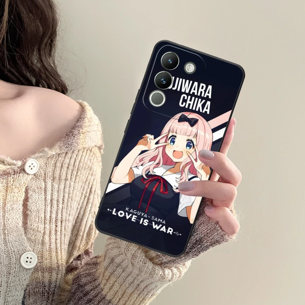 Kaguya Sama Chika Mobile Cell Phone Case for VIVO Y95 Y93 Y31 Y20 V19 V17 V15 Pro X60 NEX Black Soft Phone Cover Shell