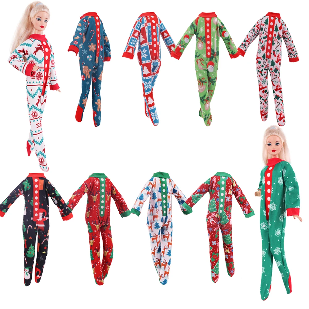 Pop Doll Clothes One-Piece Garment Bodysuit For Barbies Clothes&For Elf 30cm Doll Accessories Christmas gifts Santa Claus Set