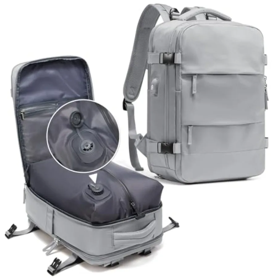

Vacuum Backpack Travel with PumpTravel Backpack with Vacuum System For Women Men Carry On Backpack Hiking Backpack Waterproof O