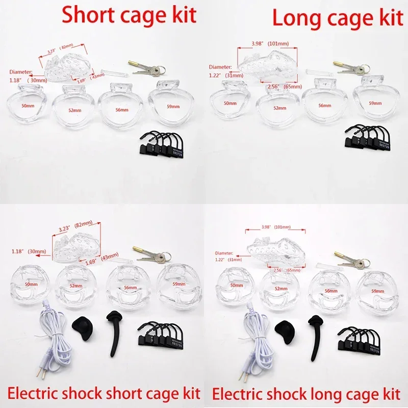 Electronic Stimulation Chastity Cage Electric Shock Cock Cage Penis Ring Penis Bondage Male Sex Toys Adult Sex Toys Sex Shop 18+