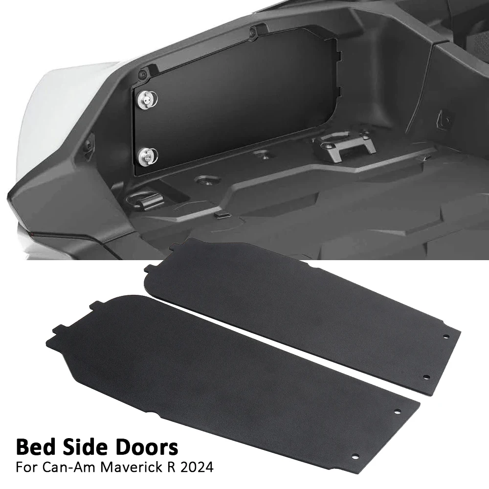 

UTV For Can-Am Maverick R 2024 Accessories Black Rear Storage Bed Side Doors Left and Right Kit New For CAN-AM MAVERICK R