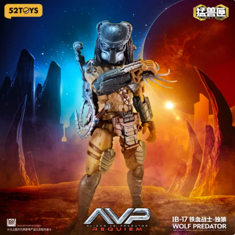 

52toys Beastbox Wolf Predator Ib-17 Transformable Mecha Action Figure Avp Requiem Collectible Model Toys For Adult Collection