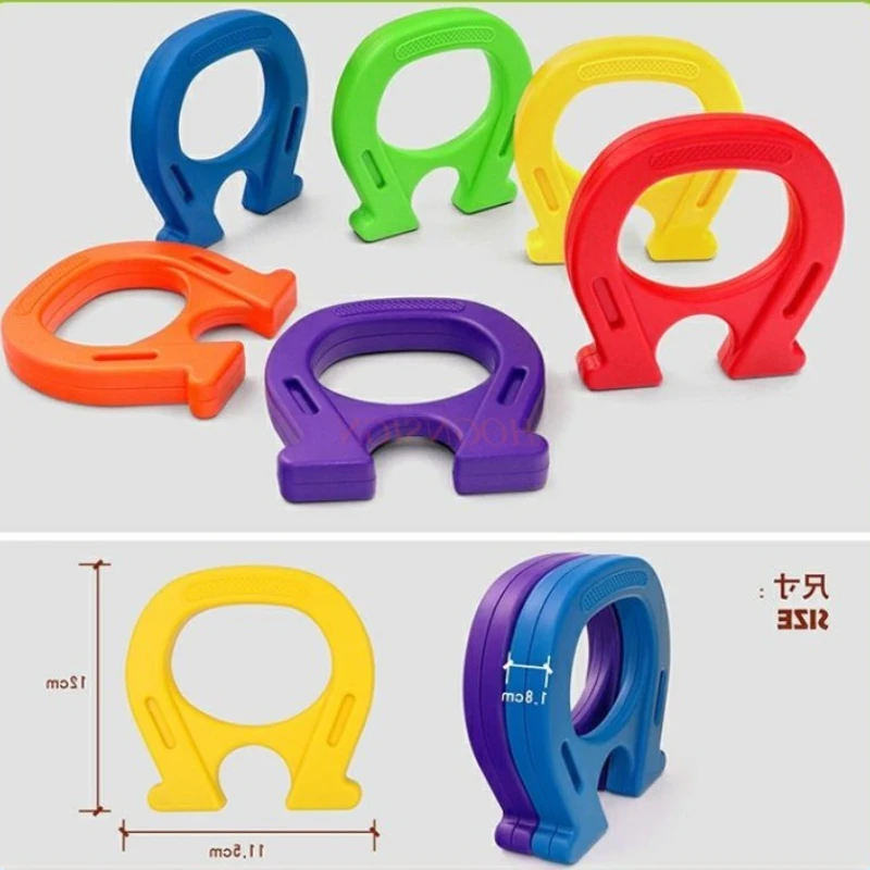 メガサイエンスマグネットおもちゃ、6つのマグネットアソートカラー大型強力ホースシューマグネット、子供、男の子、女の子のための物理玩具科学実験