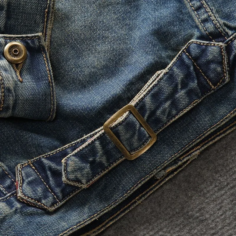 2023 Spring and Autumn New Fashion Trend Solid Color Denim Jacket For Men Casual Loose Comfortable High Quality Plus-Size Coat