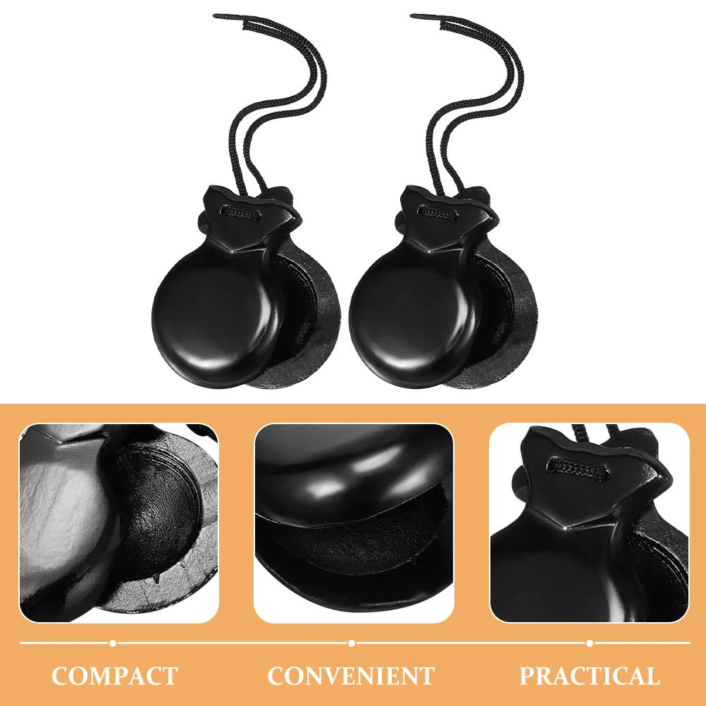 

Small Percussion Instruments Wooden Castanets 4Pcs Spanish Finger Music Instrument for Adults Wood Castanets Set
