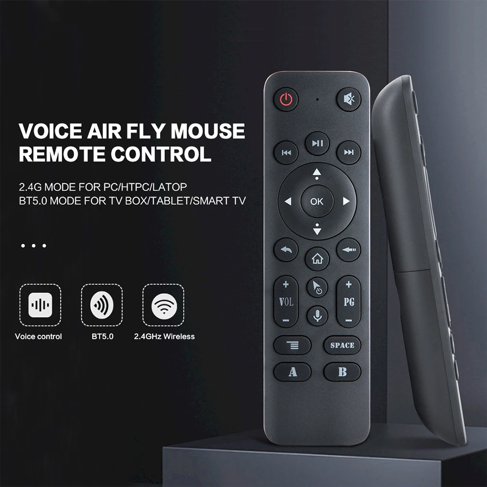 2.4G BT5.0 Wireless Voice Remote Control IR Learning Bluetooth-Compatible Voice Remote Control Remote Control