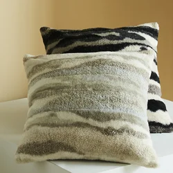 Funda de cojín de felpa con estampado de leopardo, cubierta decorativa nórdica de 18x18 pulgadas, de lujo, para decoración del hogar