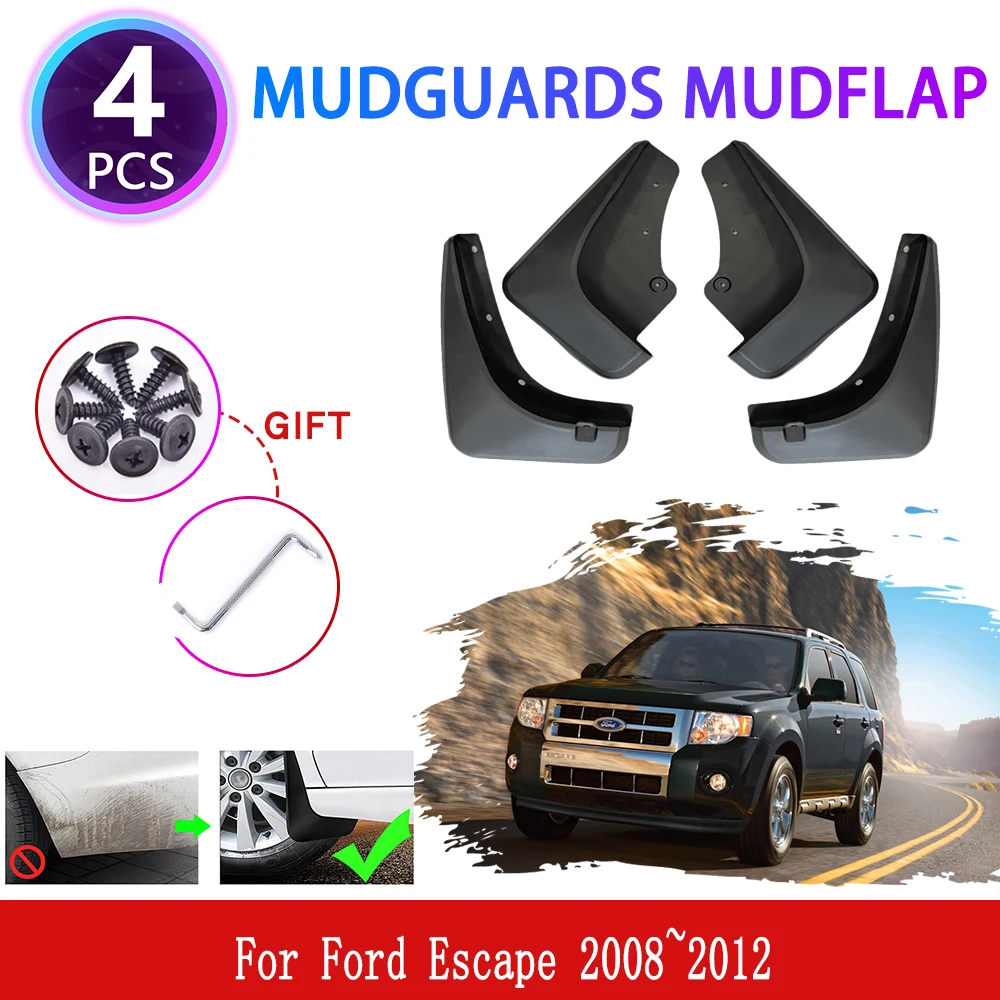 Mudguards For Ford Escape 2008~2012 2009 2010 2011 Mudflaps Fender Flares Flap Splash Mud Guards Cover Wheel Car Accessorie