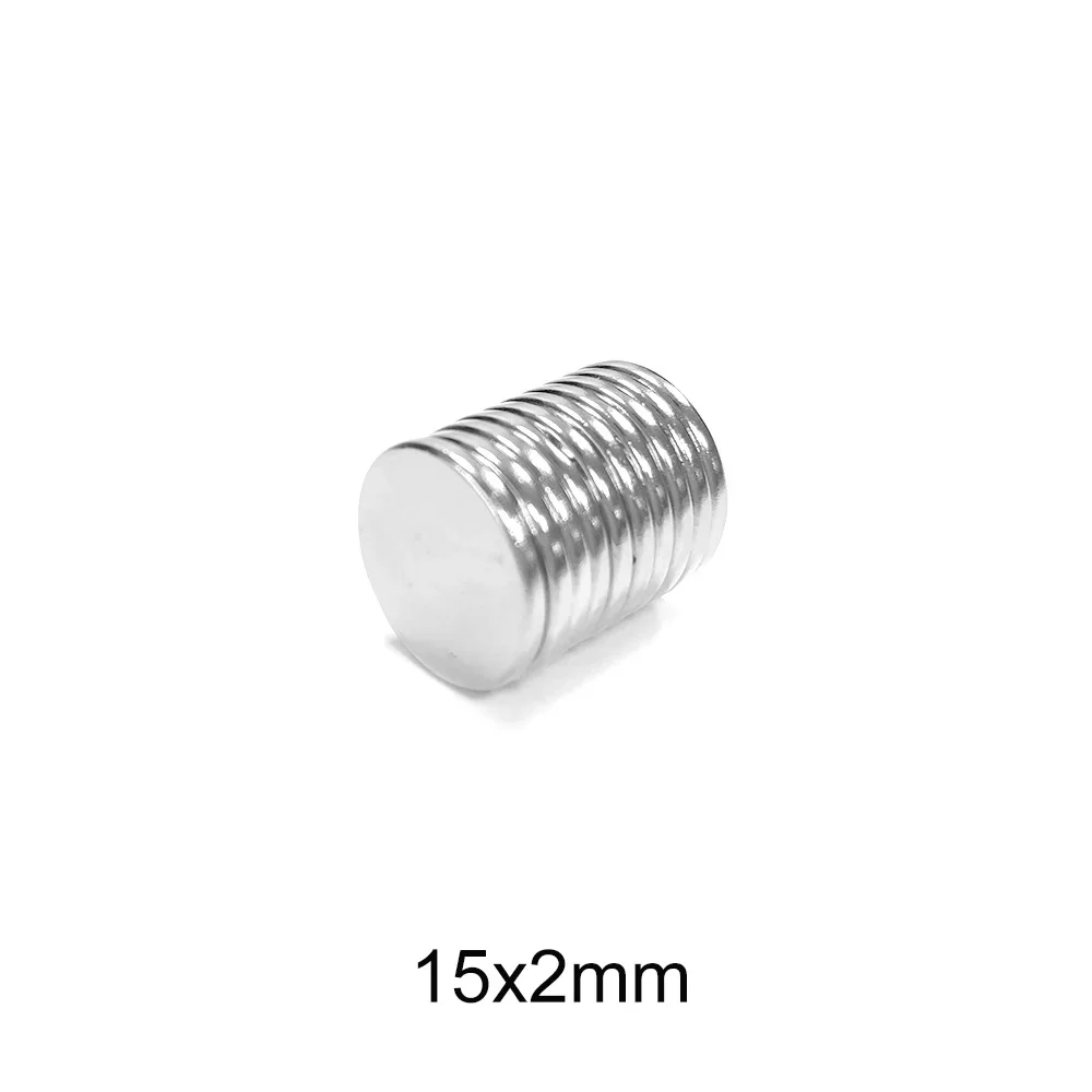 10/20/50/100/150PCS 15x2 Strong Search Magnet Disc 15mmx2mm Permanent Small Round Magnet 15x2mm Thin Neodymium Magnet 15*2 N35