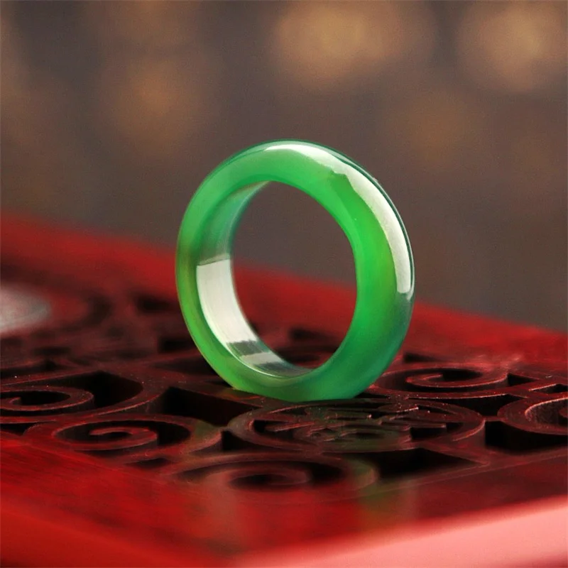 New Hot Fashion New Natural Stone Agate Rings Charms Multi-color Elegant Jewelry Party Gift for Women or Girlfriend High-Quality