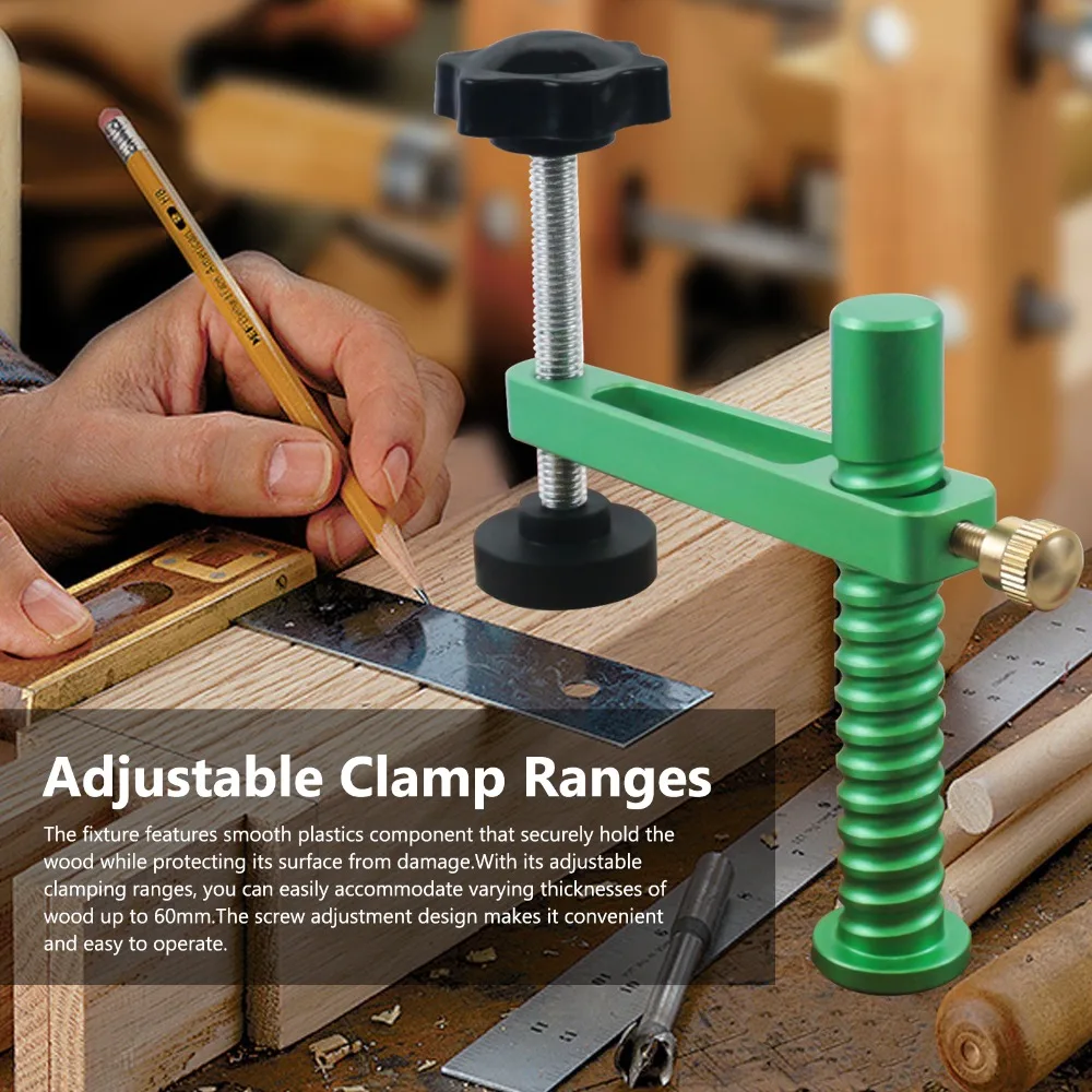 Aluminum Alloy Bench Dog Clamp 20mm Dog Bore Lightweight Design Desktop Woodworking Clamp 60mm Clamping Range