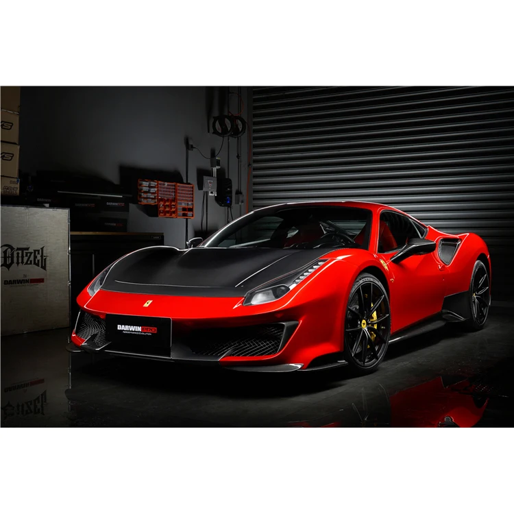 PISTA Style -Fiber Quarter Panel Side Scoops For F488 488 GTB SPYDER