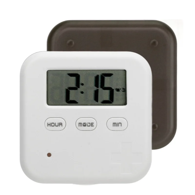 Portable Medicine Box With Timer Smart Medication Organizer With Bell Vibration Reminder 4 Large Compartments Medicine Case