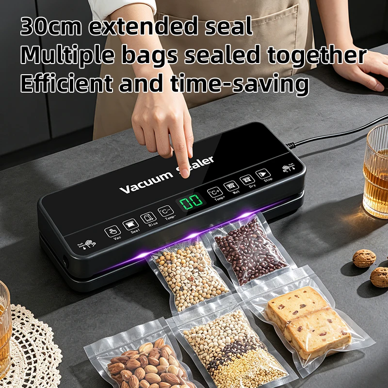 New Popular Roll‑Type Vacuum Sealer Machine, Home Automatic Dry Wet Mode Food Sealer With Built‑in Cutter For Food Preservation view 5