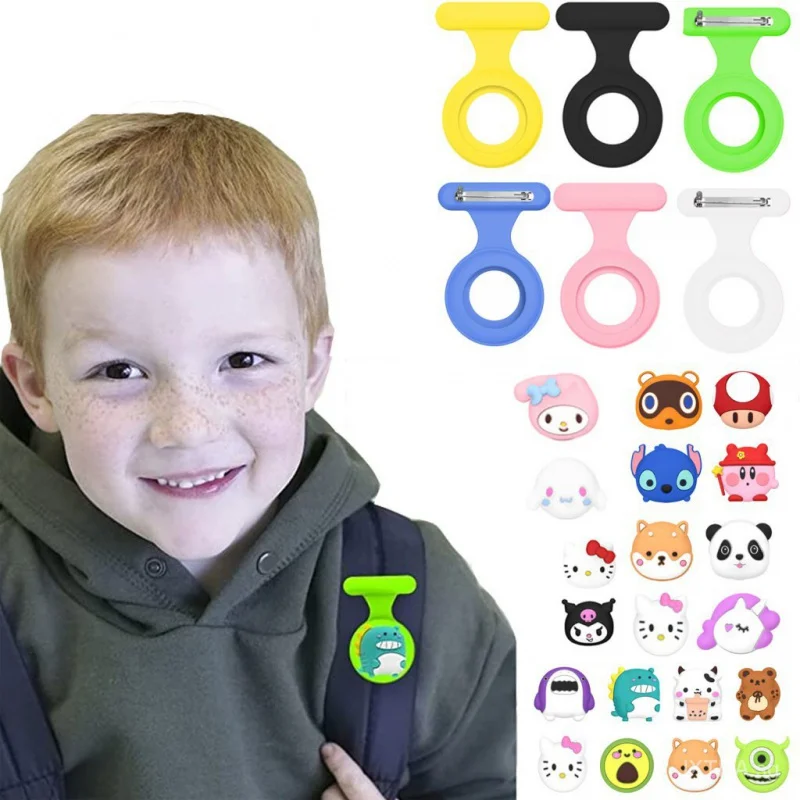 Supporto nascosto AirTag per bambini, braccialetto con spilla nascosta, collana, cinturino per orologio, accessori per etichette GPS da polso per ragazze