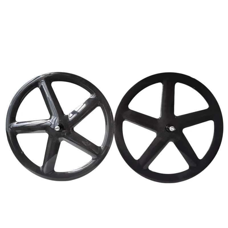QORA 700C 5-Spoke Carbon Wheelset Fixed Gear/Road Hub For Track/Road Racing Bicycle 5 Spokes Carbon Wheelset