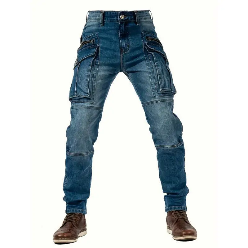 

Motorcycle Riding Pants L 68937 Fall Prevention Bike Riding Trousers Unisex Durable Non-Shrinkage Drawstring Waist