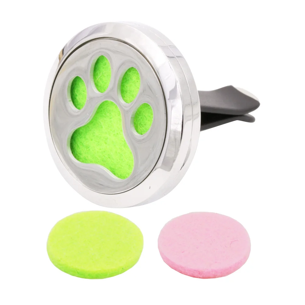 

2Pcs Car Air Vent Diffuser Clip Aromatherapy Essential Oil Air Freshener Round Shape Durable Stress Relief Auto Decoration