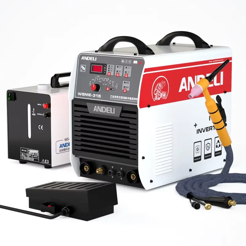 ANDEL TIG-315 385V 315A 0.8-12MM AL AC DC Pulse Cold Water Cool BOX Aluminum 4.0 MMA TIG Welding Machine