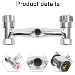Bathroom Shower Mixer Taps Brass In-wall Dual Control Hot And Cold Water Valve Twin Outlet Chrome Valve Faucet Accessories 1pcs