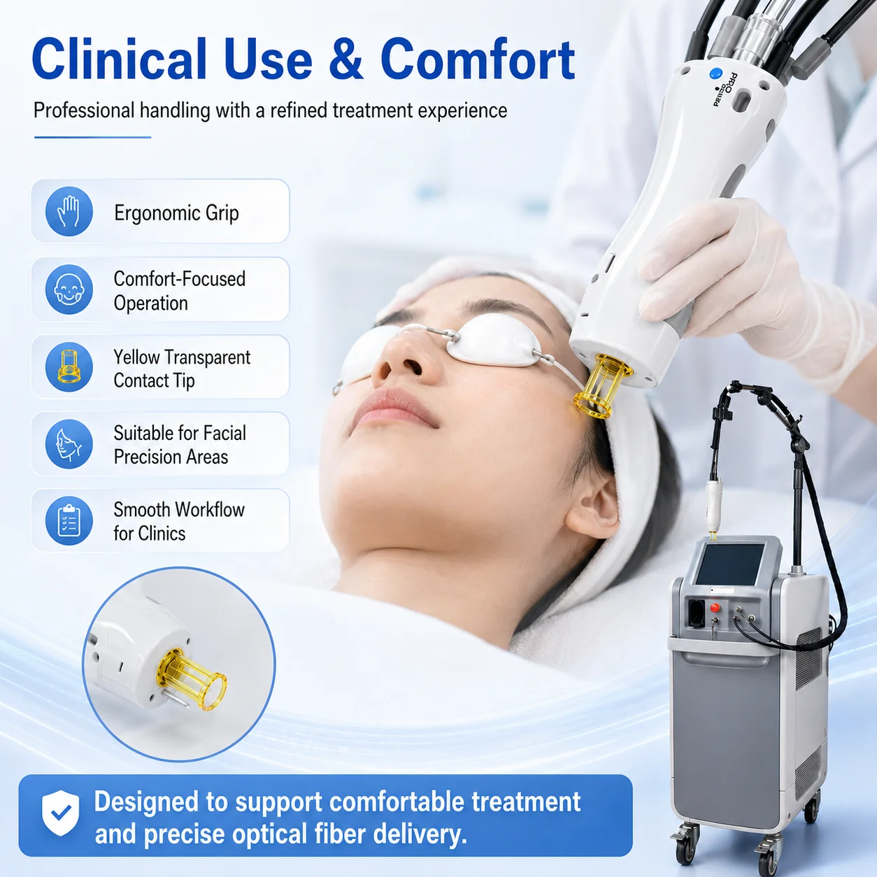 Professional Painless Hair Removal Clinic 755Nm Skin Rejuvenation Alexandrite Machine